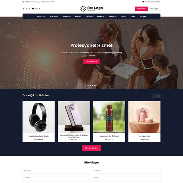 Hazır Kurumsal Web Site