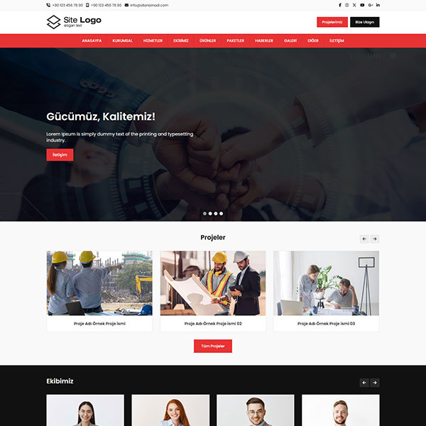 Hazır Kurumsal Web Site