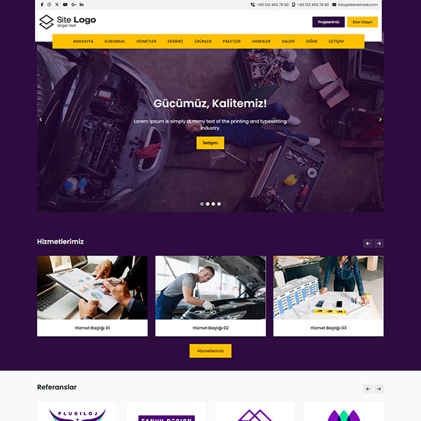 Hazır Kurumsal Web Site