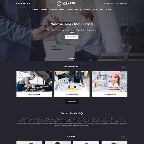 Hazır Kurumsal Web Site