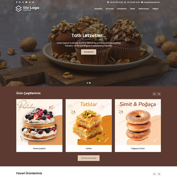 Pastane Tatlı Hazır Web Sitesi