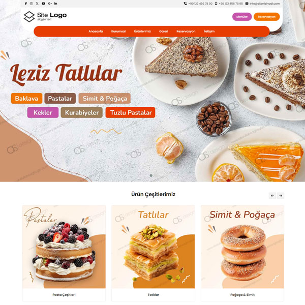 Pastane & Tatlı Hazır Web Sitesi