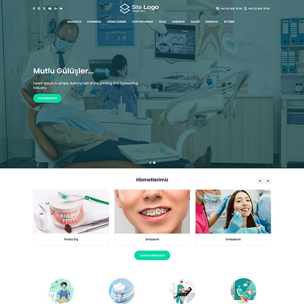 Diş Hekimi Hazır Web Sitesi