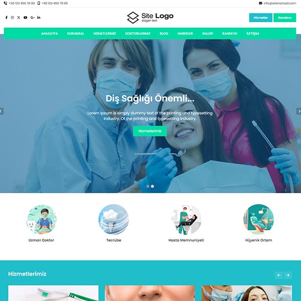 Diş Kliniği Hazır Web Sitesi
