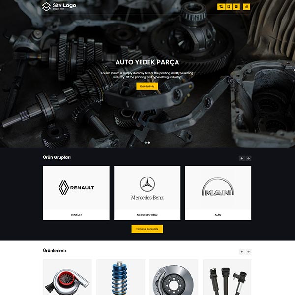 Otomotiv Yedek Parça Hazır Web Sitesi