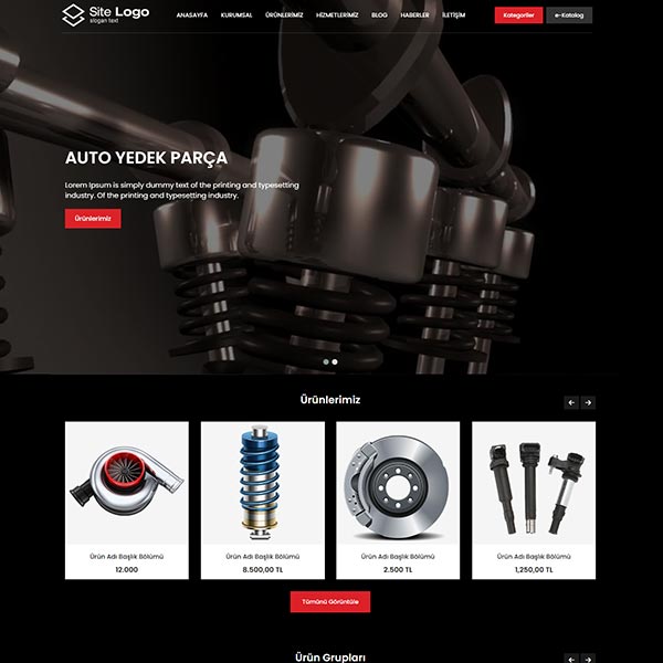 Otomotiv Yedek Parça Hazır Web Sitesi
